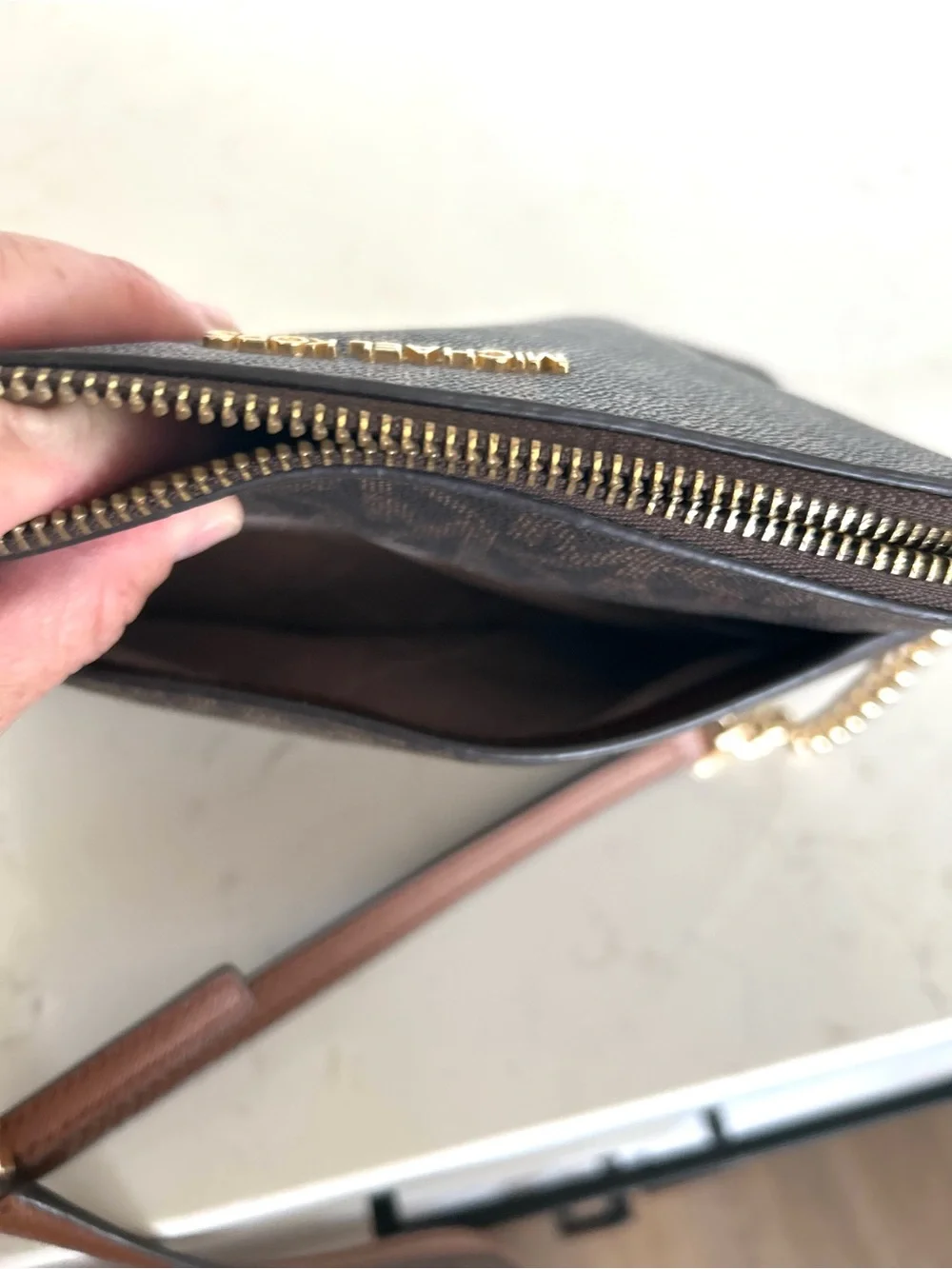 Michael Kors Cindy Signature Logo Dome Crossbody Bag